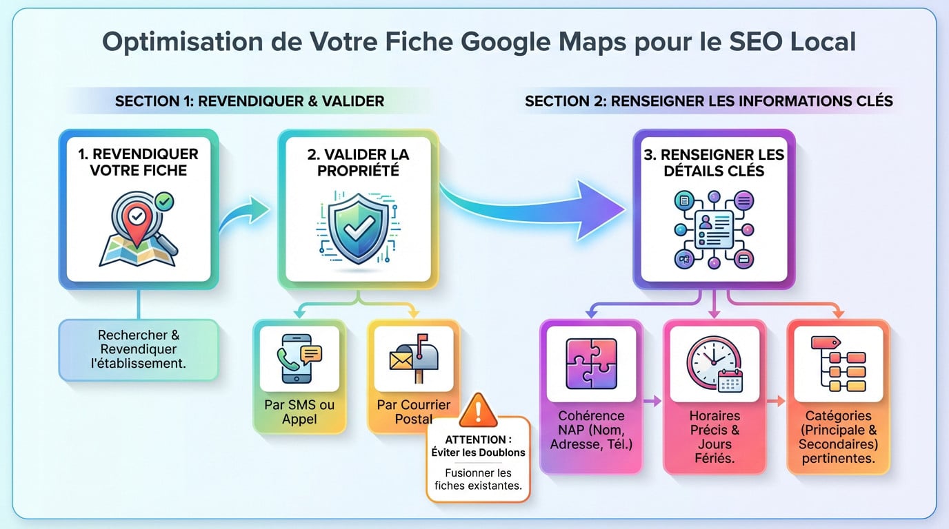 Optimisation des informations d'une fiche d'établissement pour le référencement Google Maps