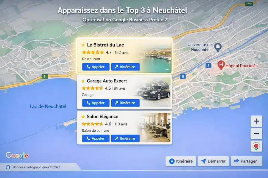 apparaissez dans le top 3 neuchatel