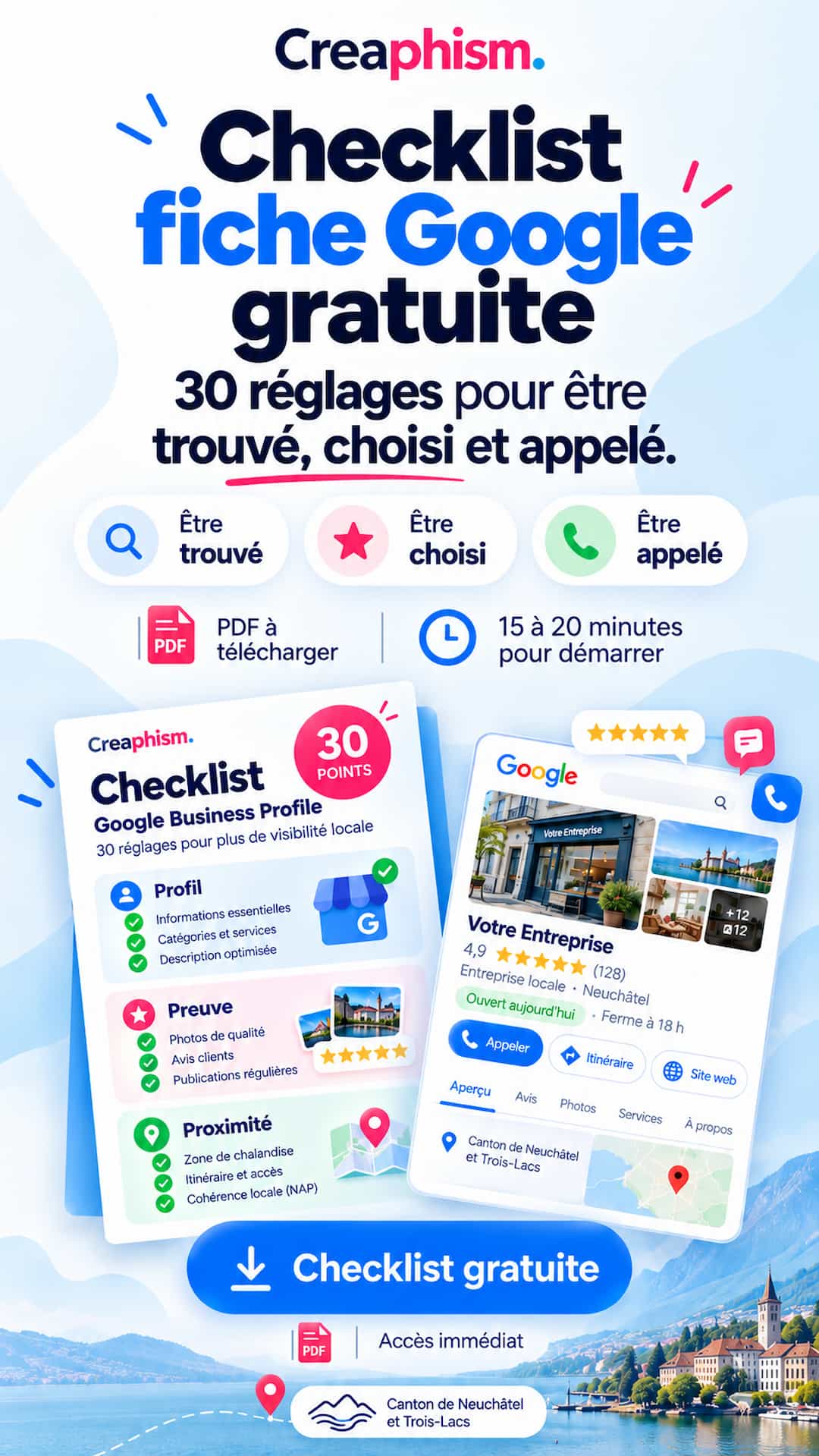Groupe Privé Facebook - Les créateurs du Web checklist google gratuite à neuchâtel