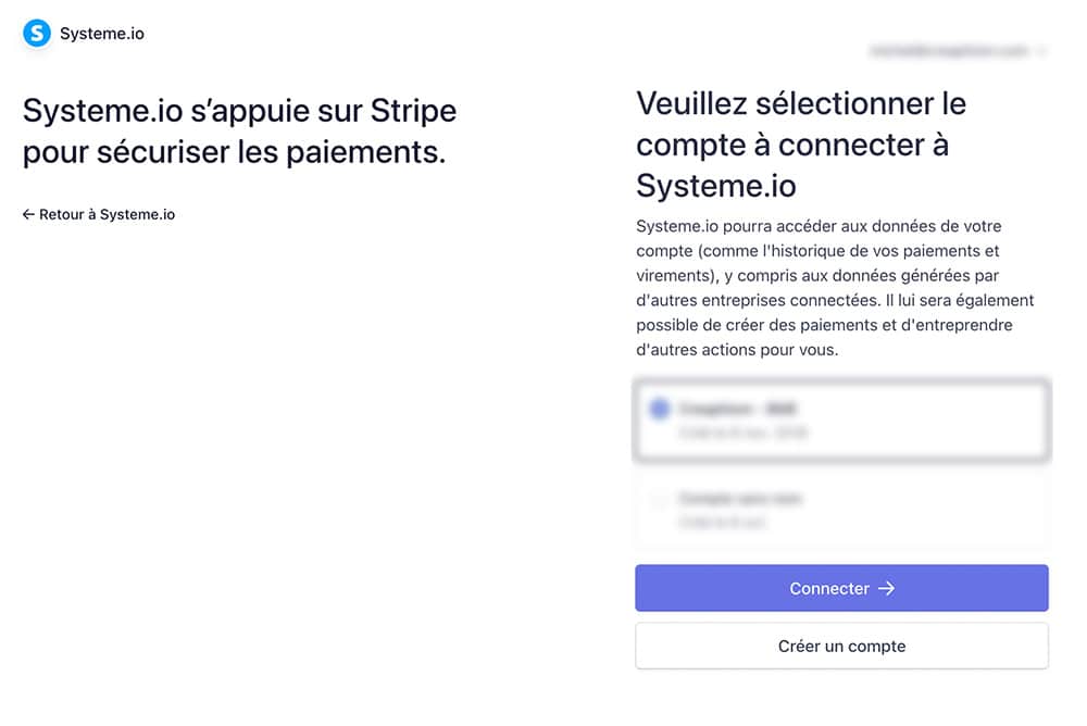 connecter systemeio a stripe